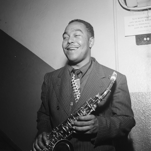 Portrait of Charlie Parker, Carnegie Hall, New York, N.Y., ca. 1947
photo: William P. Gottlieb/
Ira and Leonore S. Gershwin Fund Collection, Music Division, 
Library of Congress